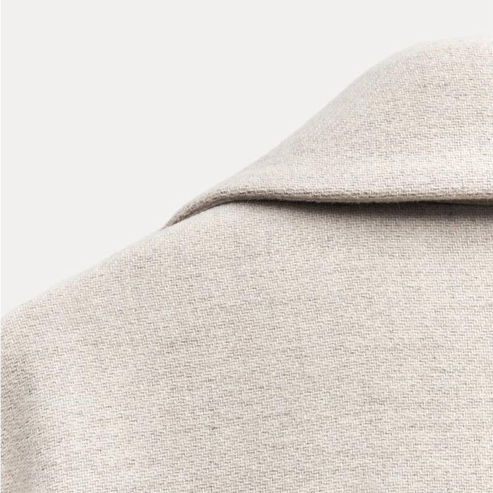 Zara Wool Blend Wrap Belted Coat ZW Collection New - Picture 3 of 13